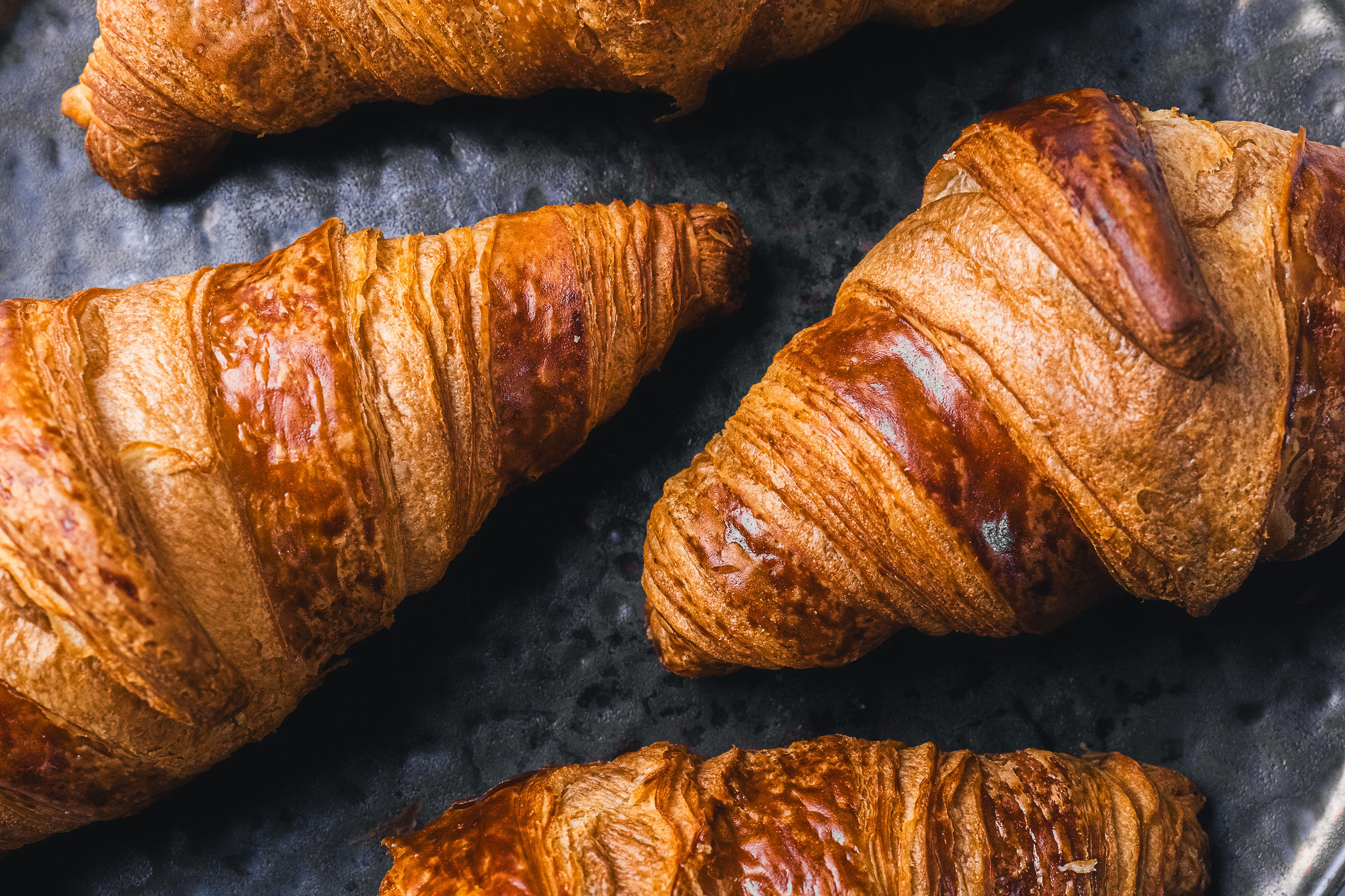 freshly baked croissants
