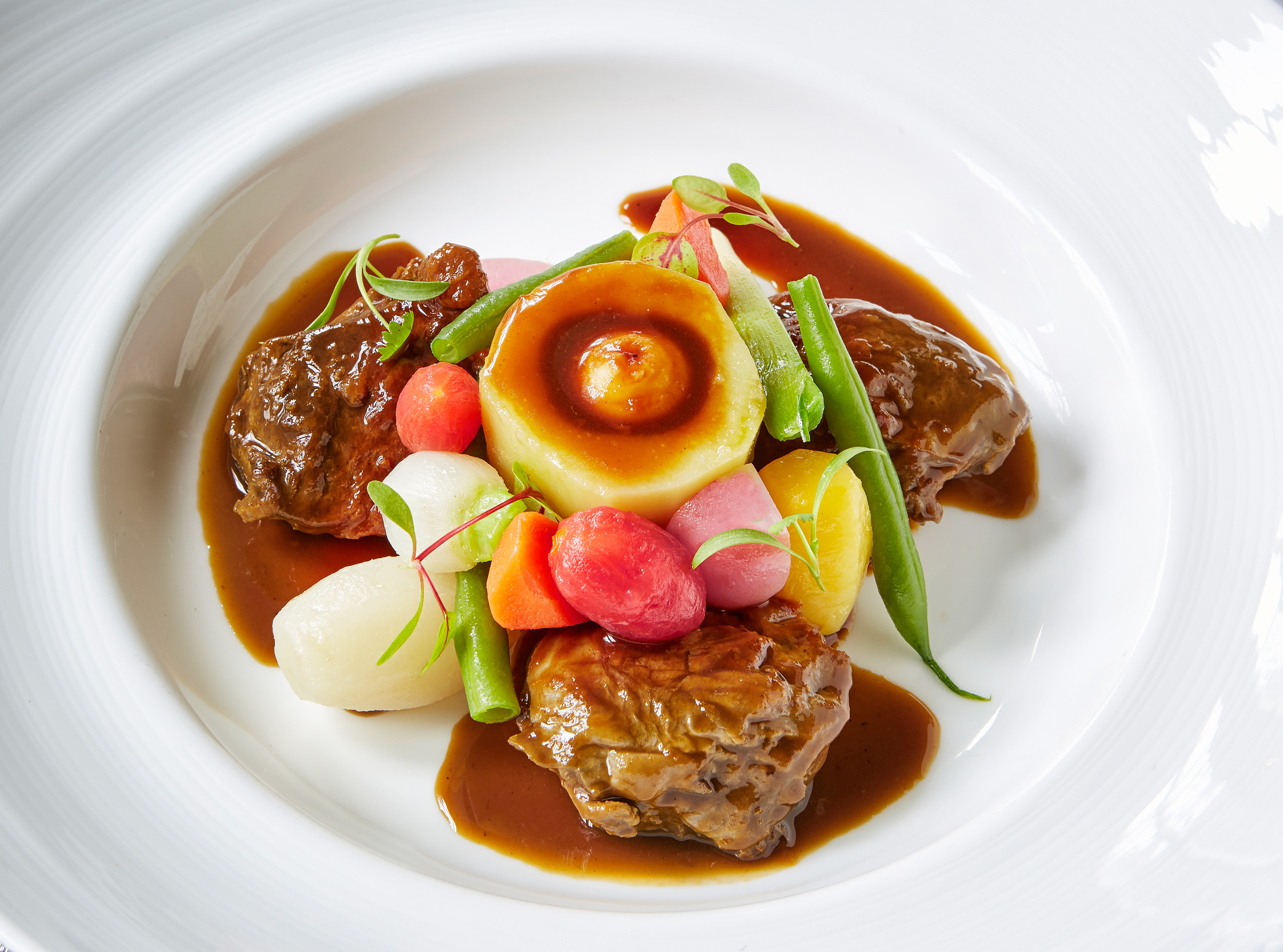 food with sauce on a plate