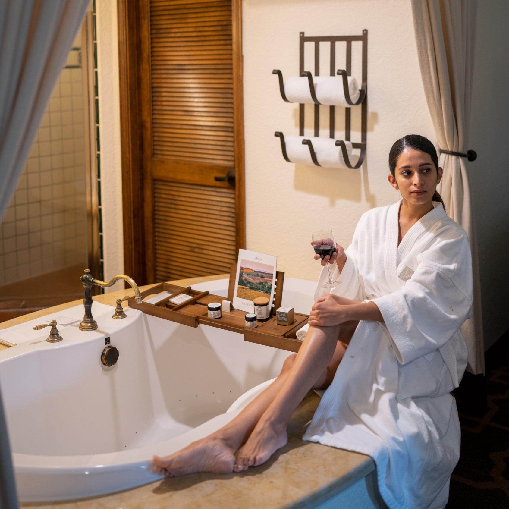 woman in spa tub