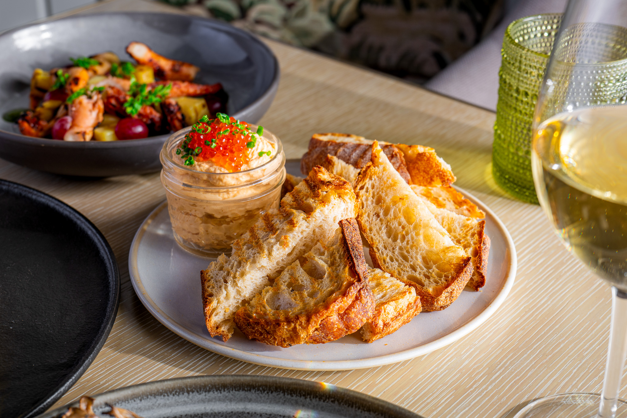 Colorful plate of food at Sante Restaurant in Sonoma