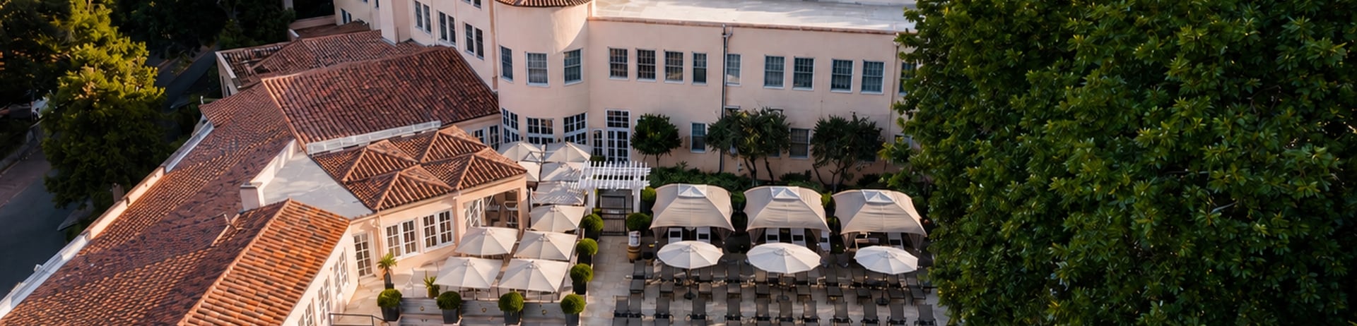Birdseye view of the hotel pool at Fairmont Sonoma
