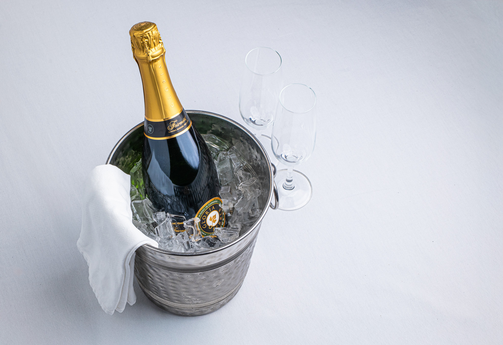 Gloria Ferrer sparking wine amenity at Fairmont Sonoma