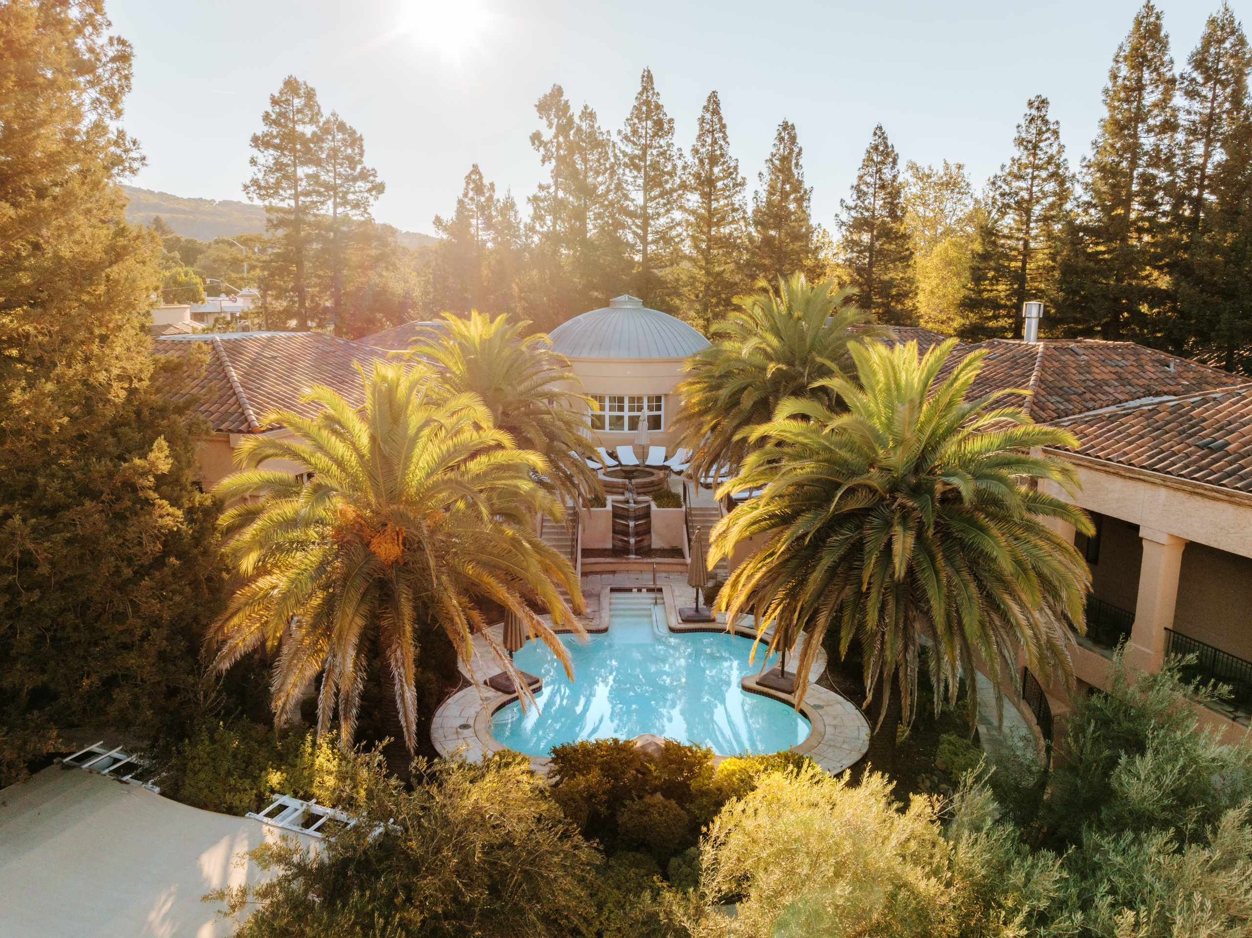Birdseye view of the Fairmont Spa in Sonoma California